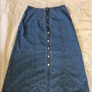 Vintage Mid length denim skirt